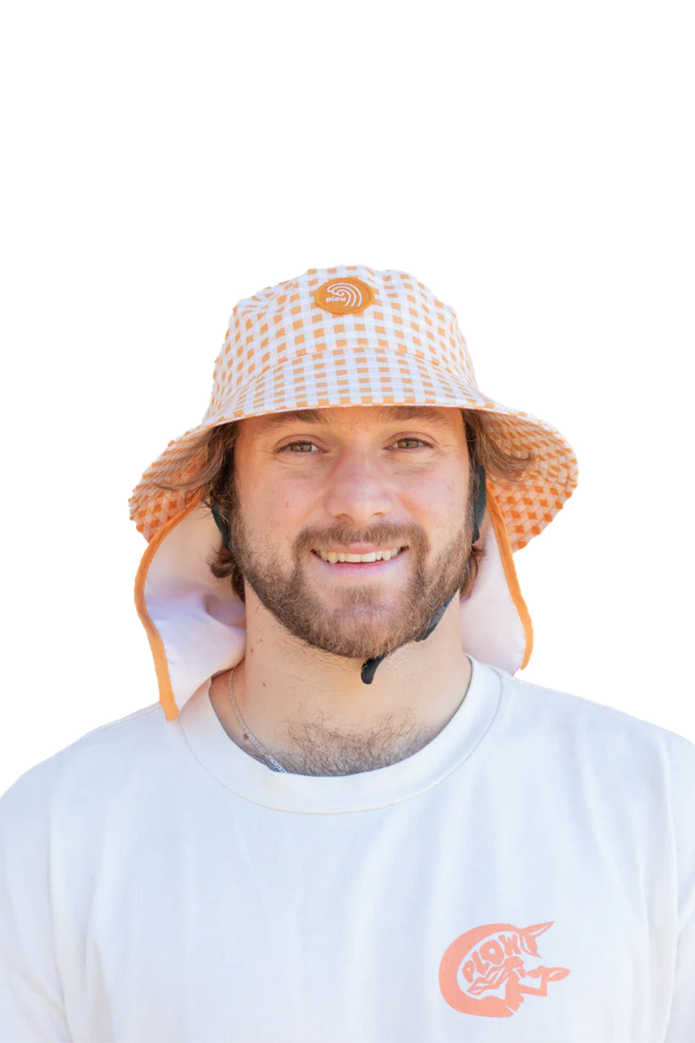 Plow Surf Co Orange Gingham Surf Hat