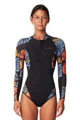 O'Neill Womens Bahia 2mm Front Zip Long Sleeve Cheeky Springsuit