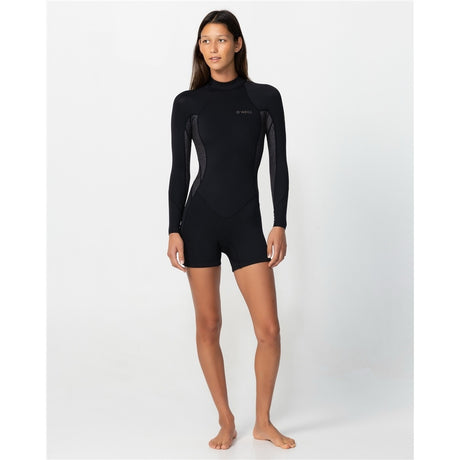 O'Neill Womens 2mm Bahia Back Zip Long Sleeve Boyleg Springsuit