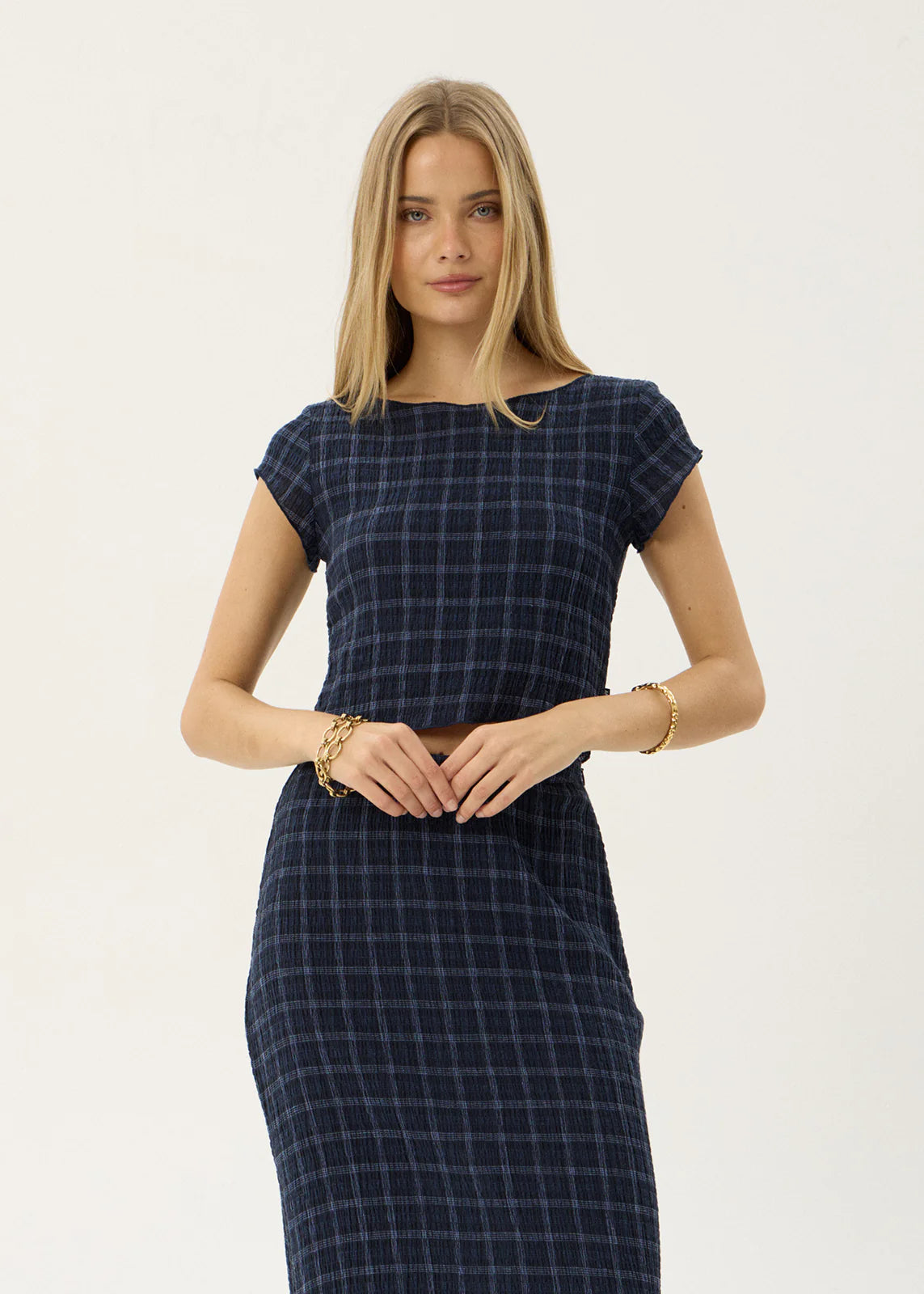 Afends Darcy Seersucker Top
