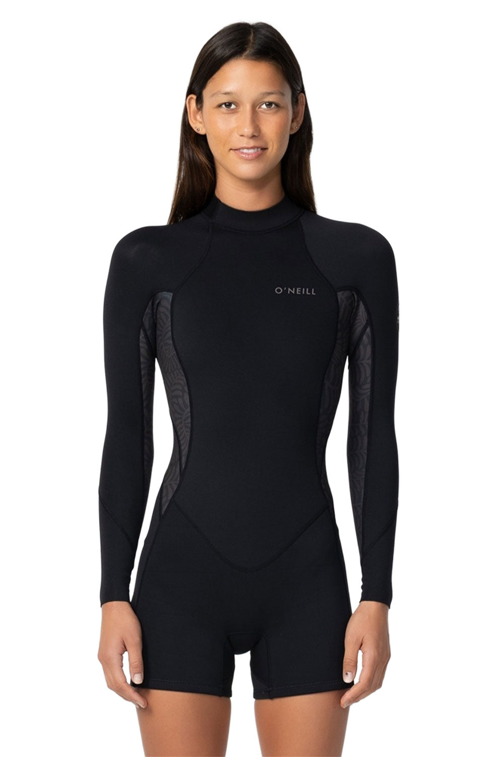 O'Neill Womens 2mm Bahia Back Zip Long Sleeve Boyleg Springsuit