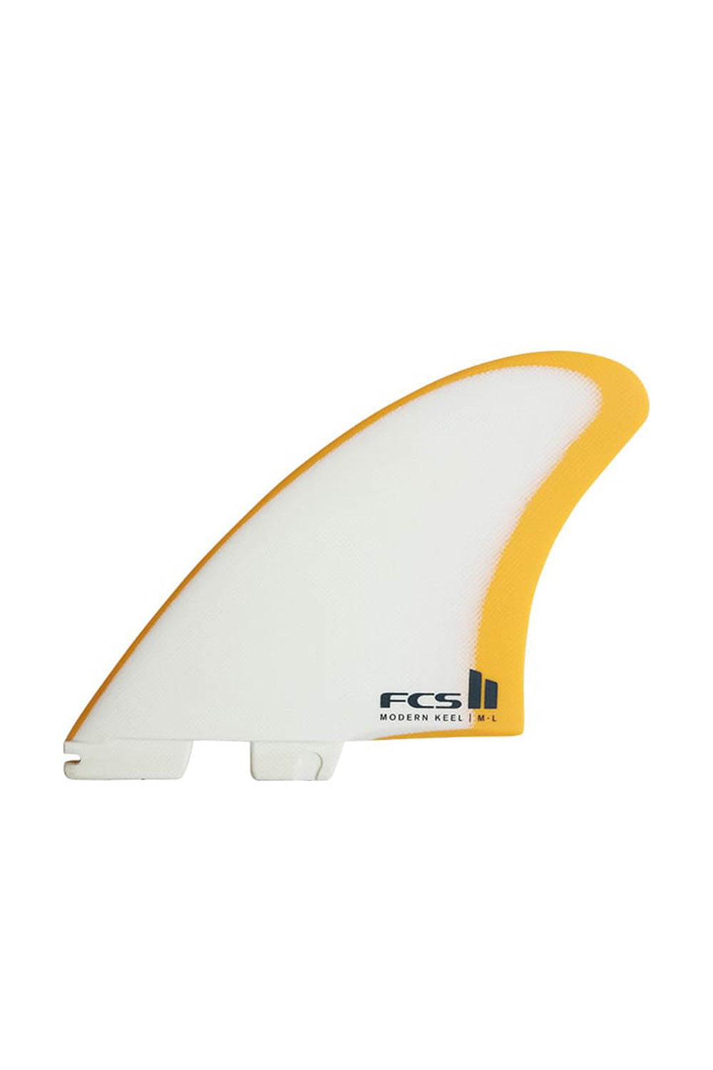 FCS 2 Modern PG Keel Fin Set -  Mango/White | Sanbah Australia