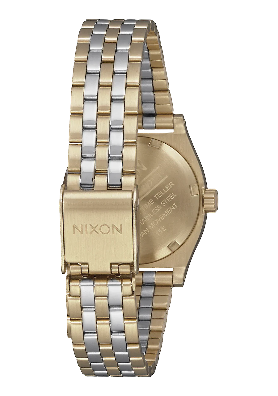Nixon Small Time Teller - Lt Gold/Silver/Vintage White