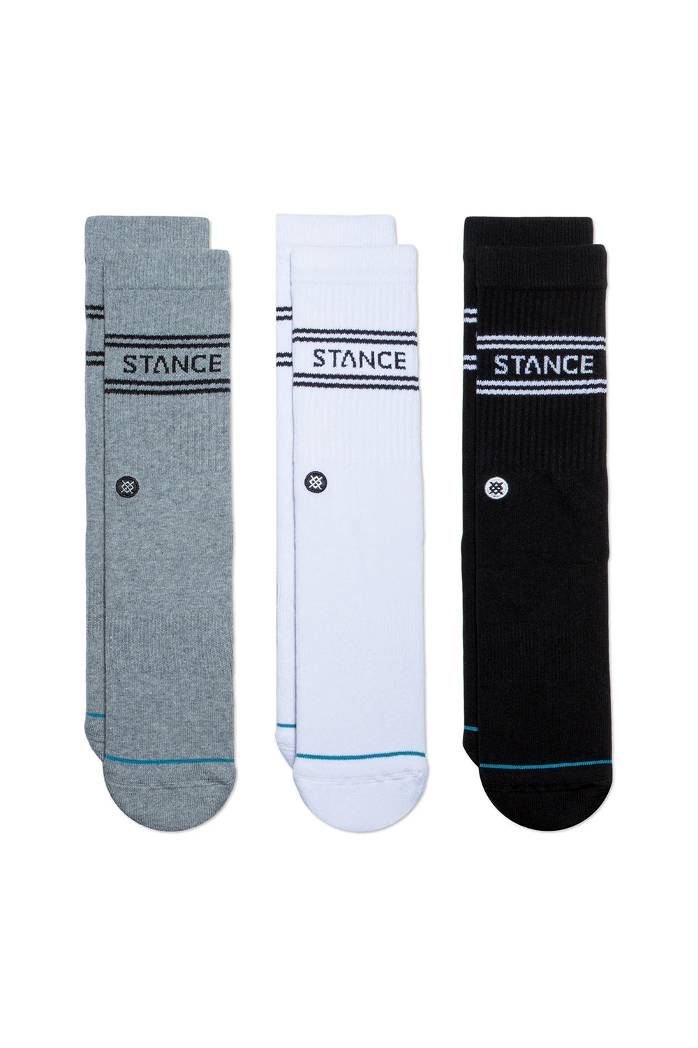 Stance Mens Basic 3 Pack Crew Socks