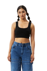 Afends Womens Chia Ribbed Cropped Singlet