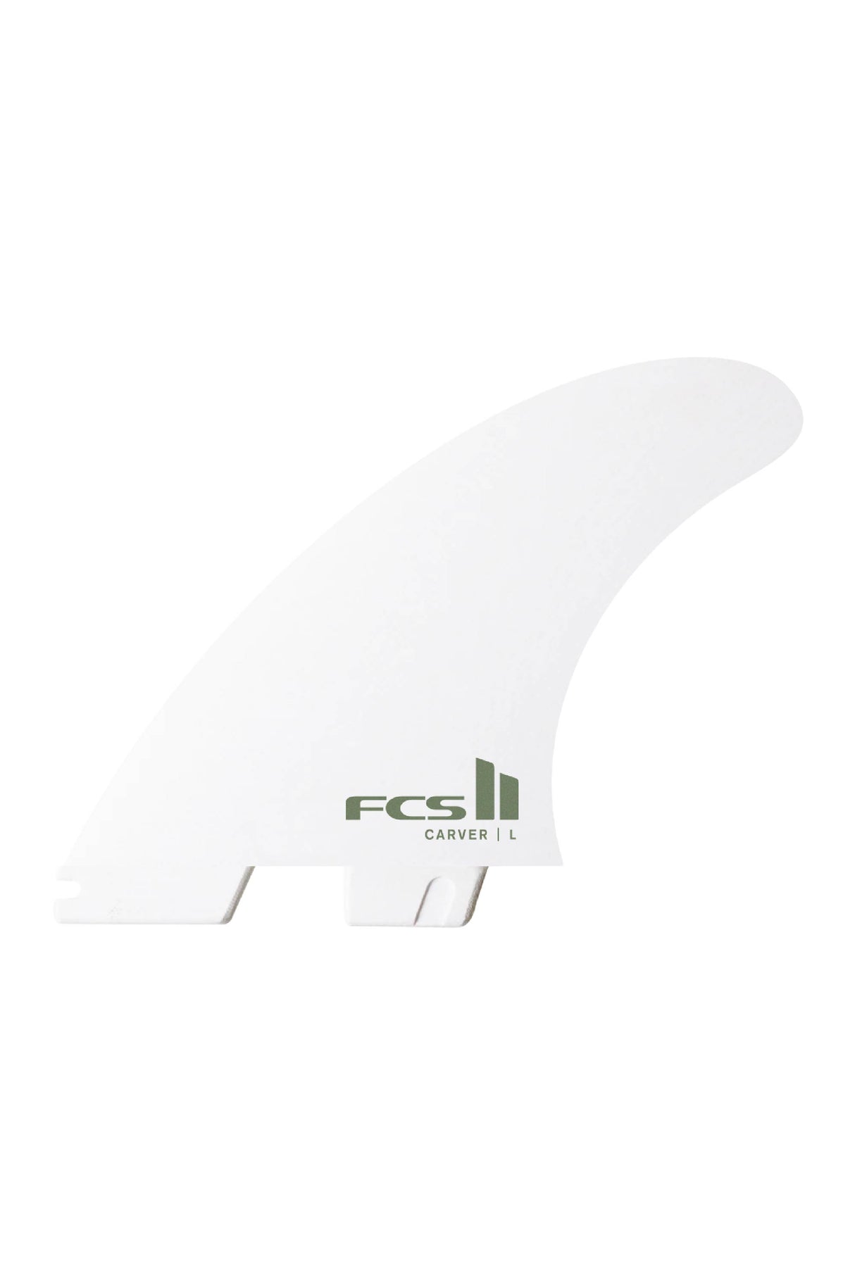 FCS 2 White Carver PC Thruster Fin Set