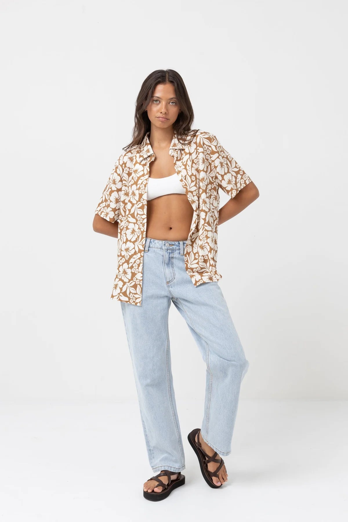 Rhythm Womens Pacific Short Sleeve Shirt