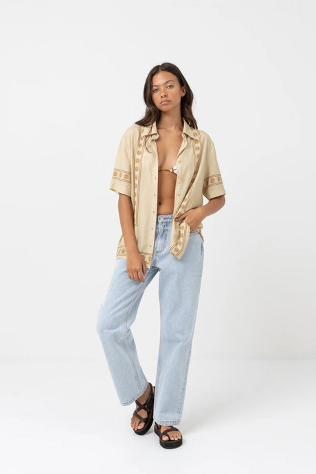 Rhythm Womens Under The Sun Short Sleeve Shirt | Sanbah Australia