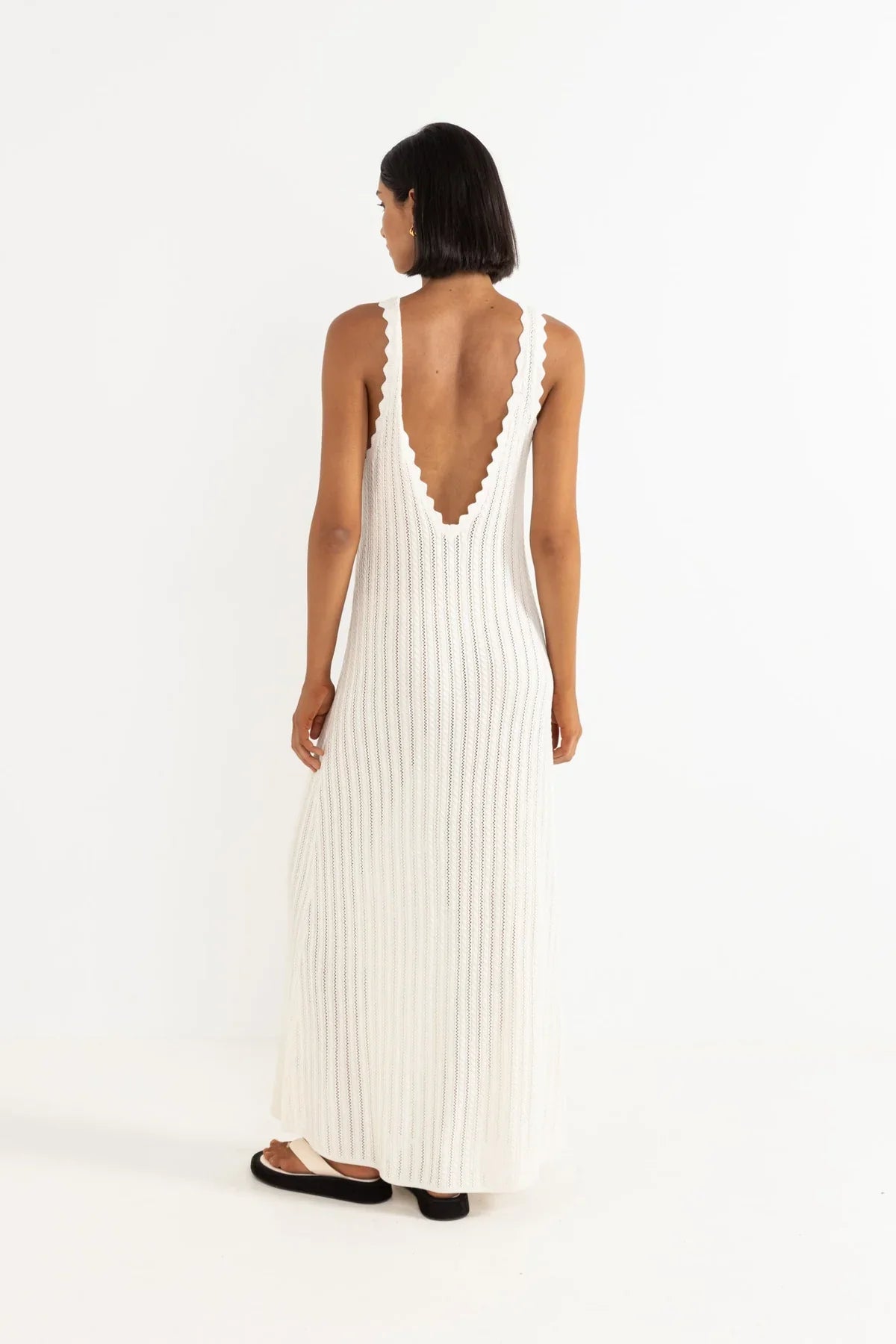 Rhythm Scallop Knit Maxi Dress