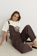 Rhythm Womens Charlie Wide Leg Cargo Overalls
