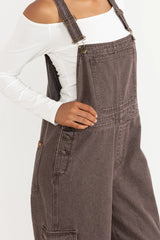 Rhythm Womens Charlie Wide Leg Cargo Overalls