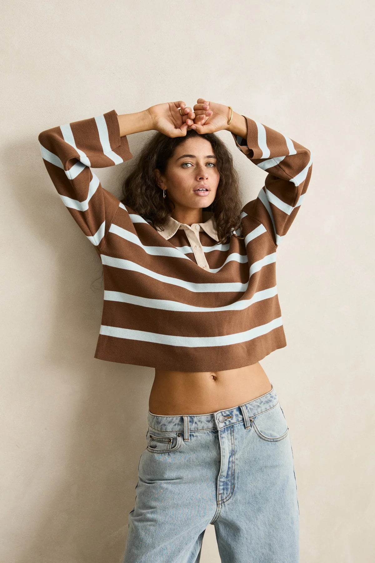 Rhythm Rugby Polo Knit Sweater