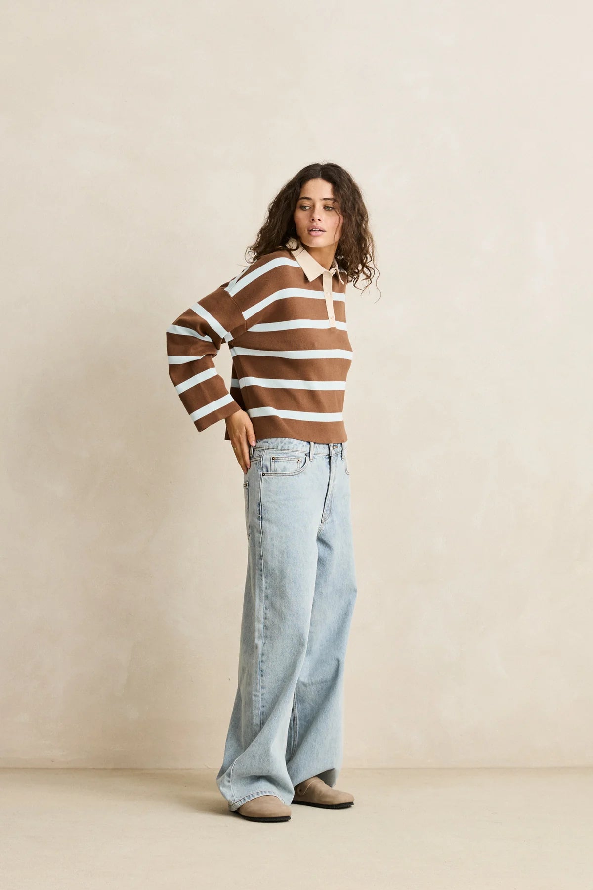 Rhythm Rugby Polo Knit Sweater