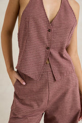 Rhythm Lucy Check Halter Vest