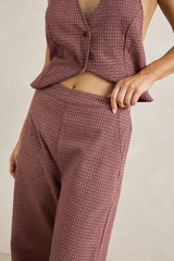 Rhythm Lucy Check Wide Leg Pant