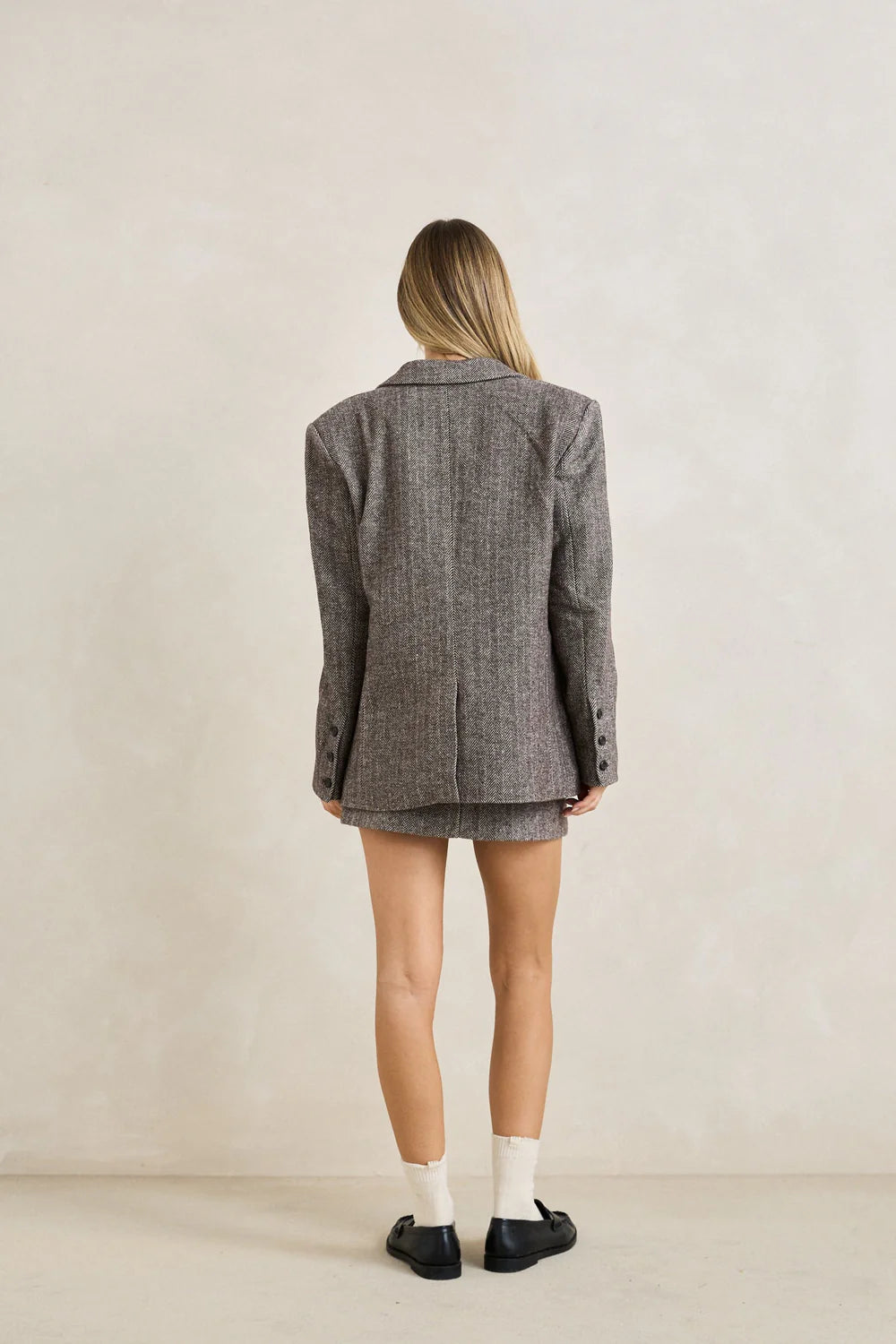 Rhythm Herringbone Mini Skirt