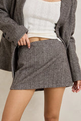 Rhythm Herringbone Mini Skirt