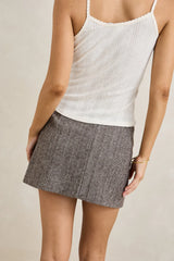 Rhythm Herringbone Mini Skirt