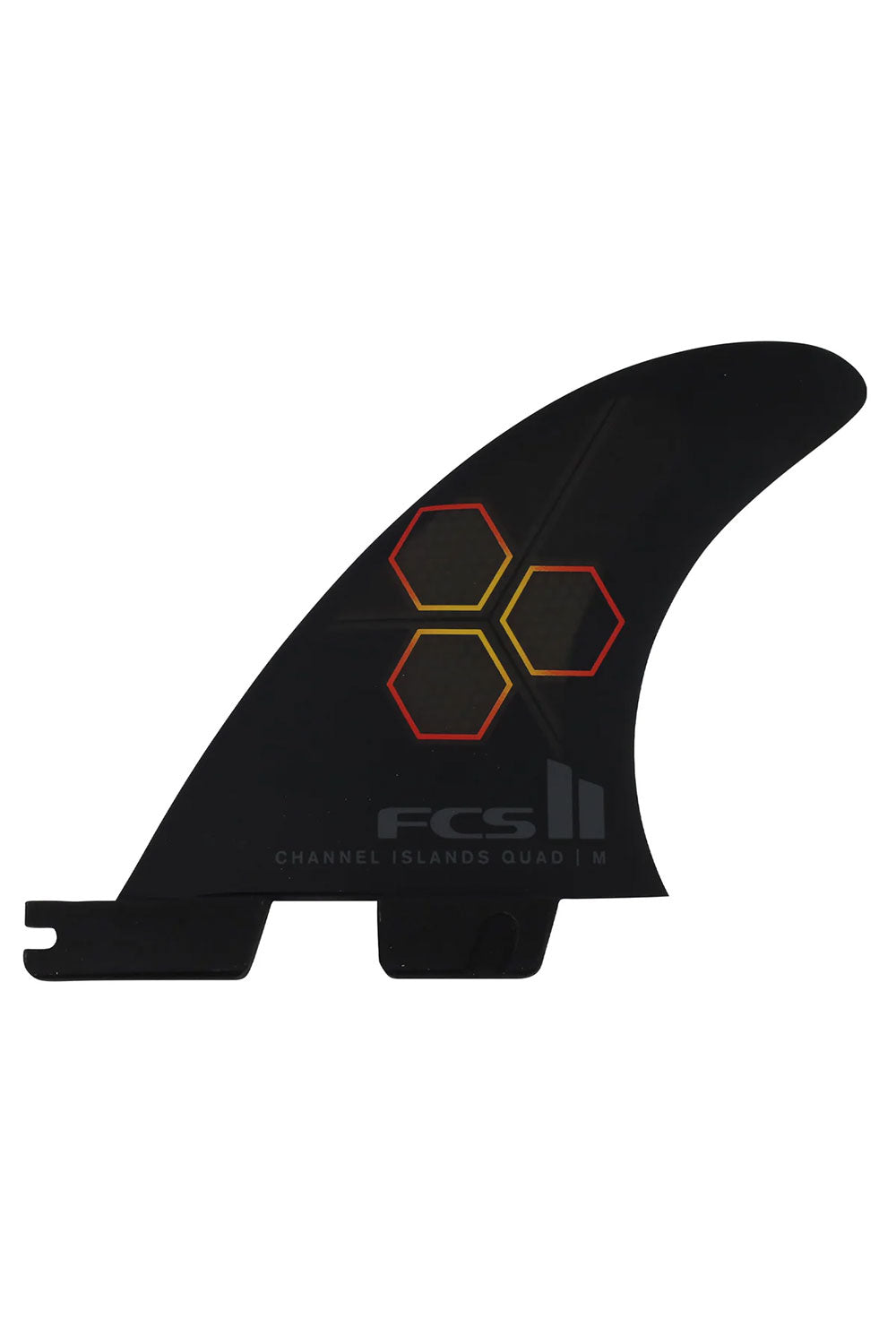 FCS 2 CI Upright PC Quad Rear Fin Set Black/Flame - Medium