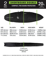 Creatures of Leisure Shortboard Double DIAMOND-TECH® 2.0 Board Cover