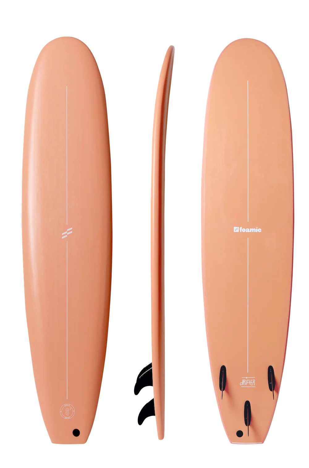 8ft Foamie the Drifter Softboard - Fins Included