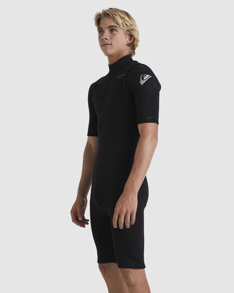 Quiksilver Mens Everyday Sessions 2/2mm Short Sleeve Chest Zip Springsuit