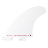 FCS 2 White Accelerator PC Thruster Fin Set
