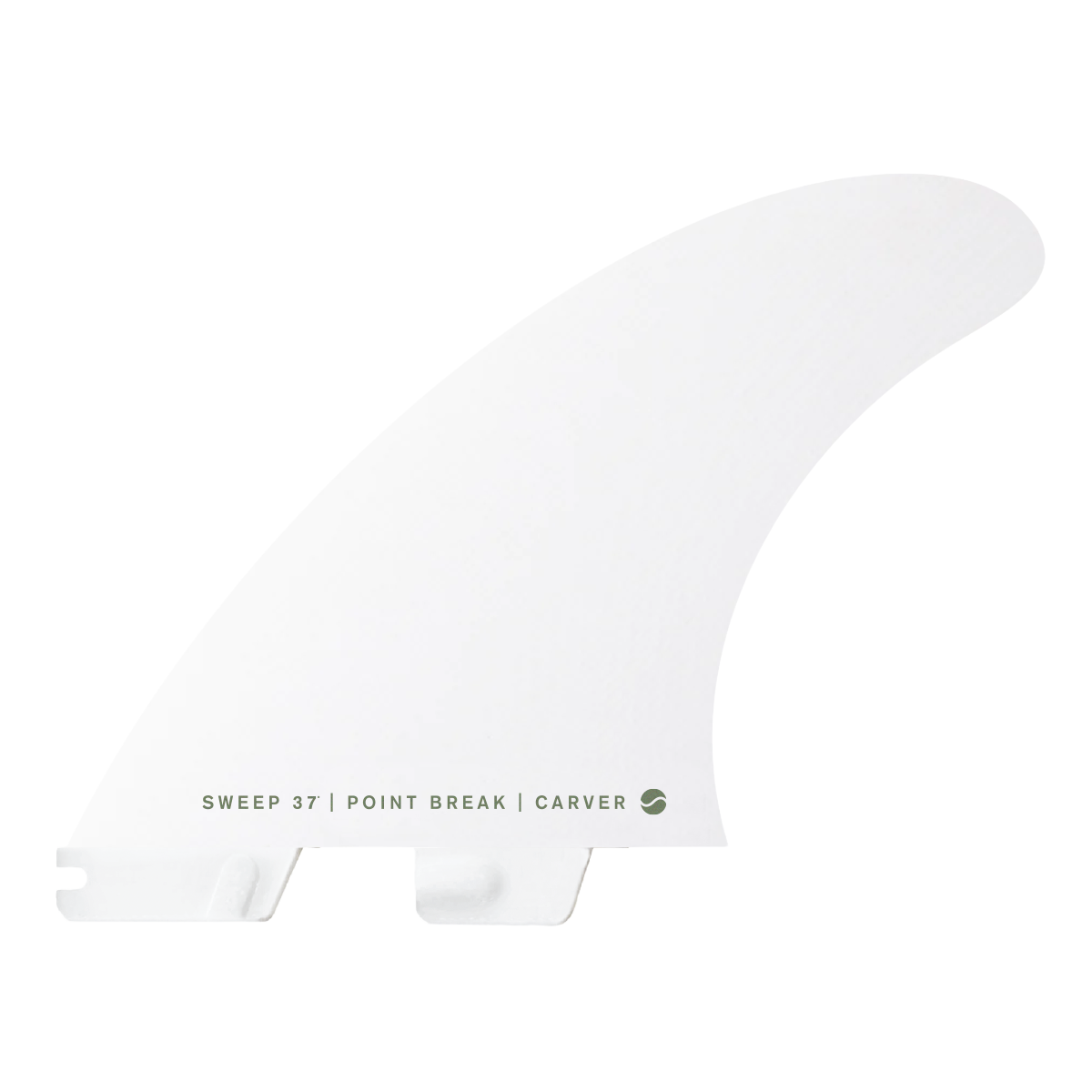 FCS 2 White Carver PC Thruster Fin Set