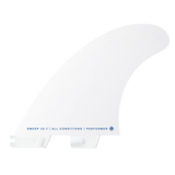 FCS 2 White Performer PC Thruster Fin Set