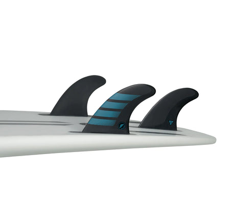 Futures Fins F4 Alpha Tri Fin Set - Carbon/Aqua