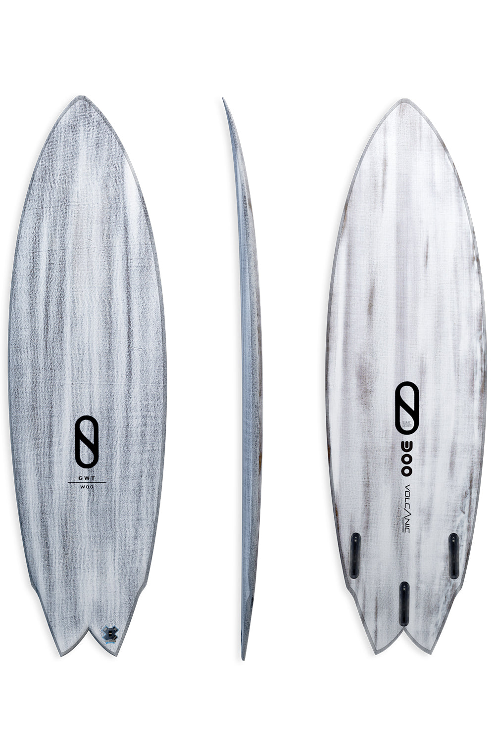 Slater Designs Great White Twin Volcanic Surfboard - FREE ENDORFINS TWIN FIN SET