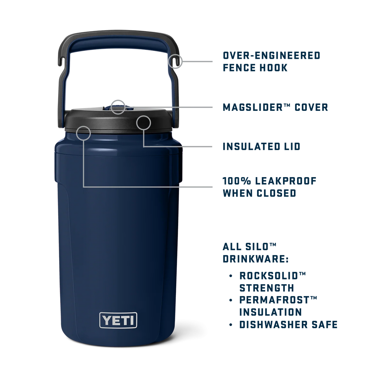 YETI Silo Half Gallon (1.9 L) Jug with Straw Cap