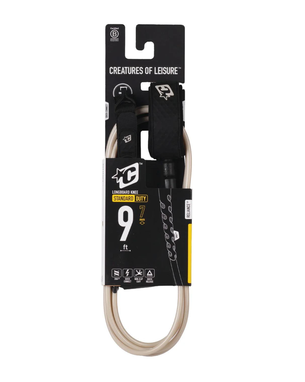 9ft Creatures of Leisure Reliance 2.0 Longboard Standard Duty Knee Leash