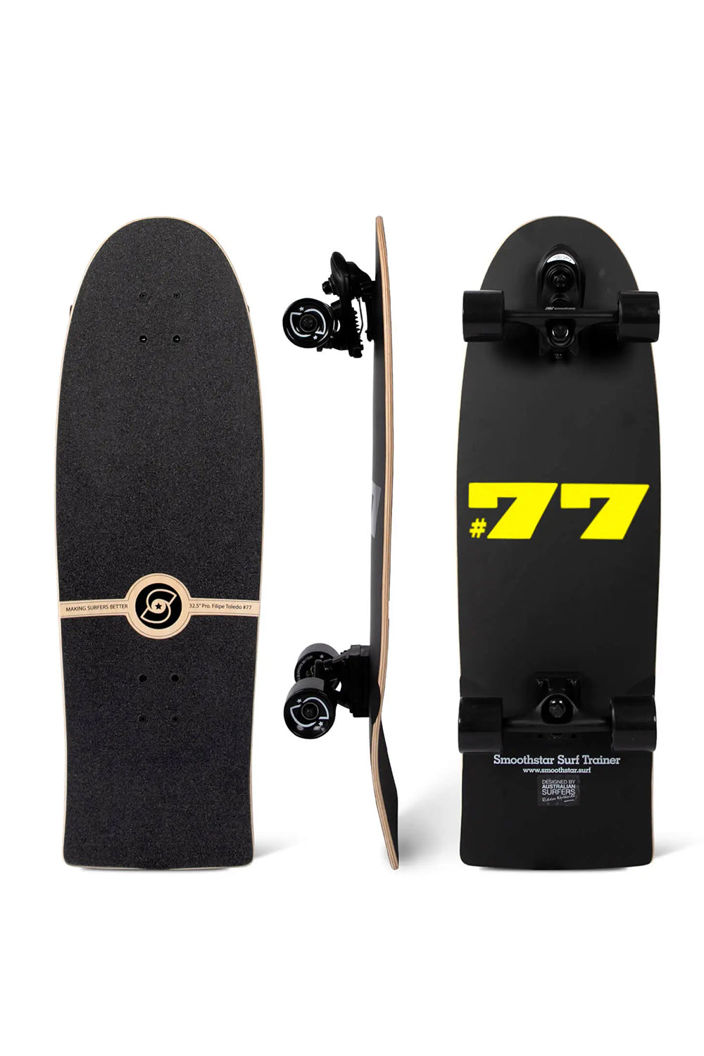 Smoothstar 32.5" Limited Edition Filipe Toledo #77 THD Surf Skateboard