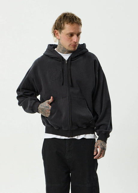 Afends Residence Heavyweight Boxy Zip Hood