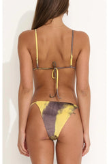 MISFIT Slow Focus Ruched Bikini Bottom - Chocolate