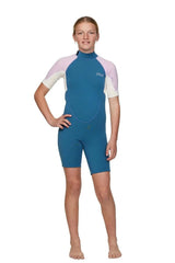 O'Neill Girls Reactor 2mm Back Zip Short Sleeve Spring Suit