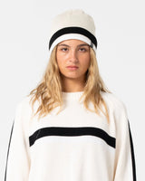 Rusty White Lines Reversible Beanie