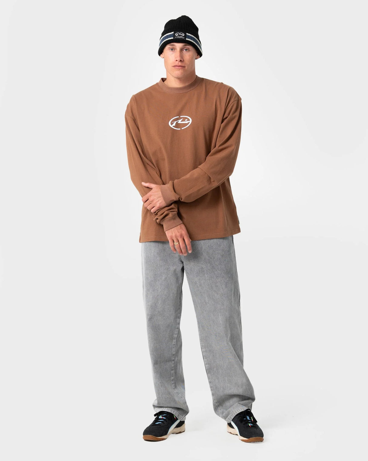 Rusty Mens Turbo Long Sleeve Oversized Tee