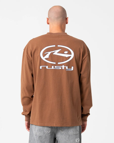 Rusty Mens Turbo Long Sleeve Oversized Tee