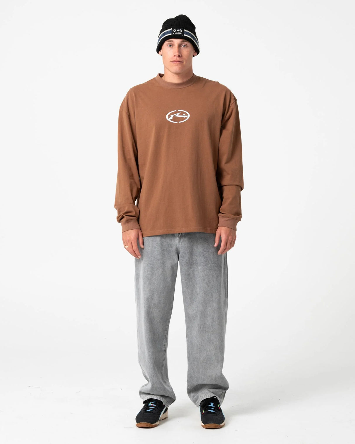 Rusty Mens Turbo Long Sleeve Oversized Tee