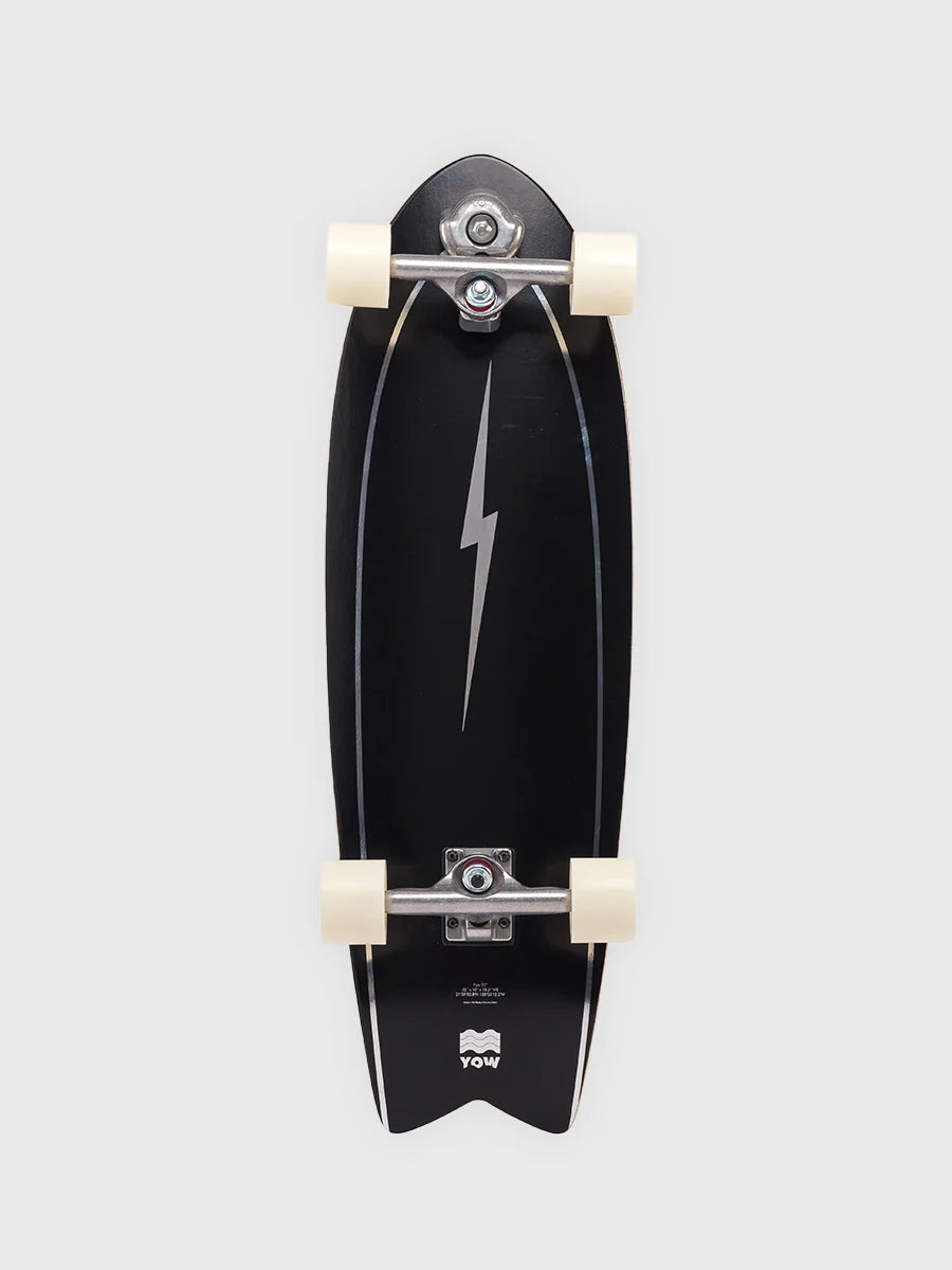 YOW Pipe 32" Power Surfing Series Surfskate - Black
