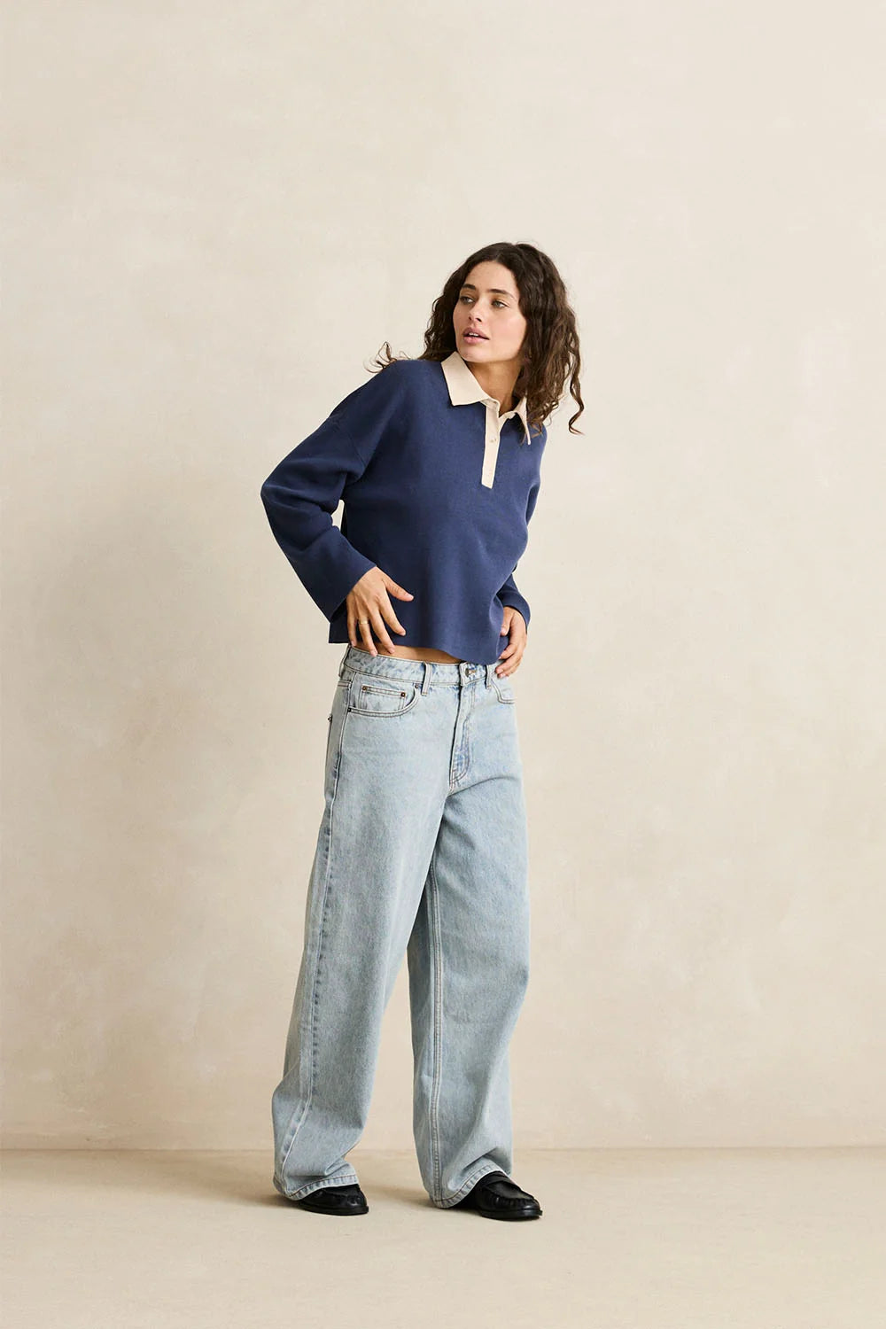 Rhythm Rugby Polo Knit Sweater