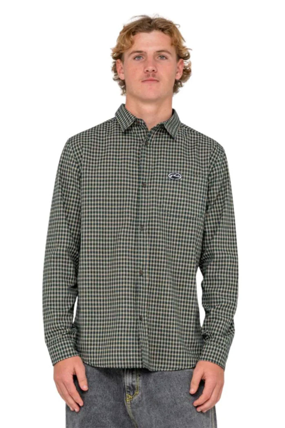 Rusty Mens Datsun Check L/S Shirt