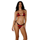 Rusty Rack City Stripe Brazilian Bikini Top