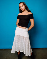 Rusty Athens Low Rise Lace Maxi Skirt