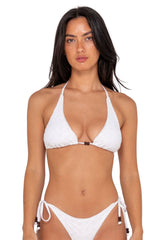 Rusty Elysian Triangle Halter Bikini Top