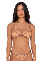 Rusty Georgie Geo Retro Triangle Bikini Top