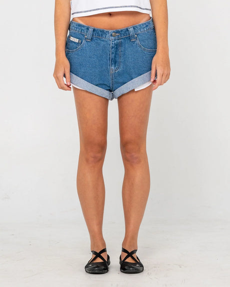Rusty Pheonix Denim Mini Short