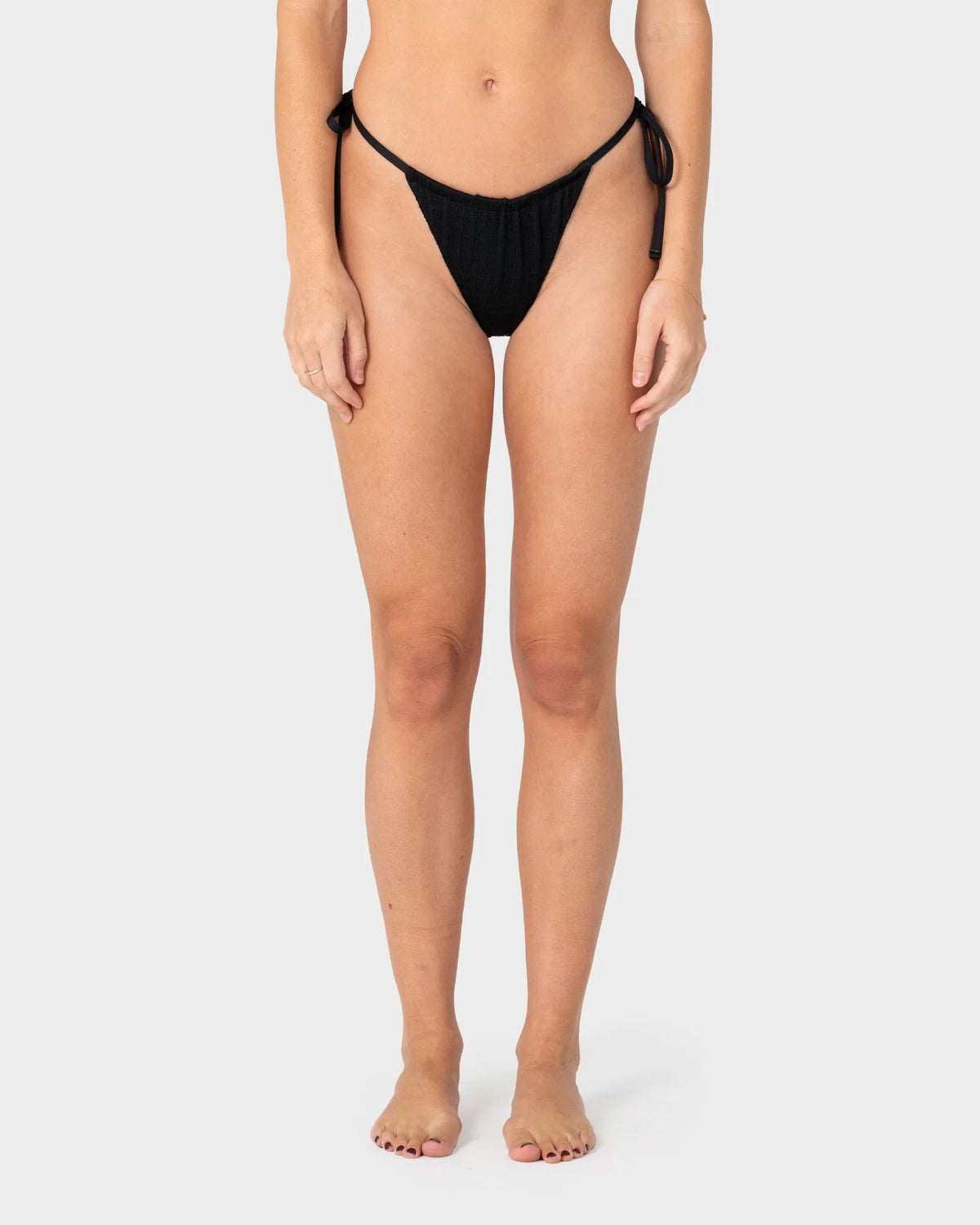 Rusty Cedar Side Tie Cheeky Bikini Bottom